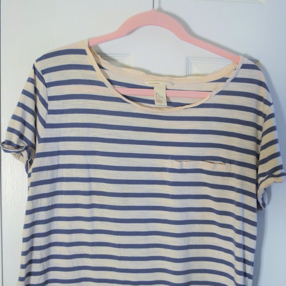 H&M Basic Blue and White Striped Tee